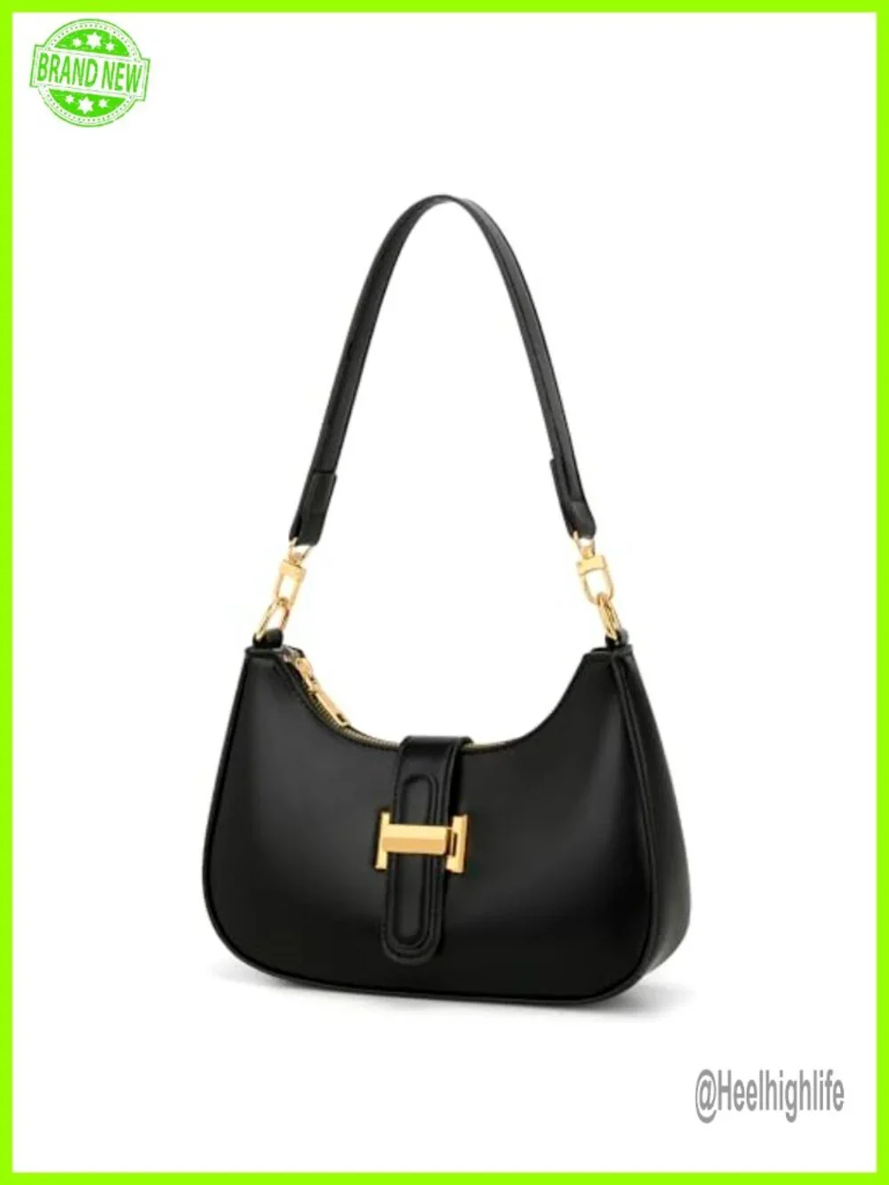 Small Vegan Leather Hobo Handbag with Removable Strap